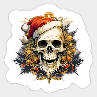 Christmas Celebration with a Skull Twist Sticker